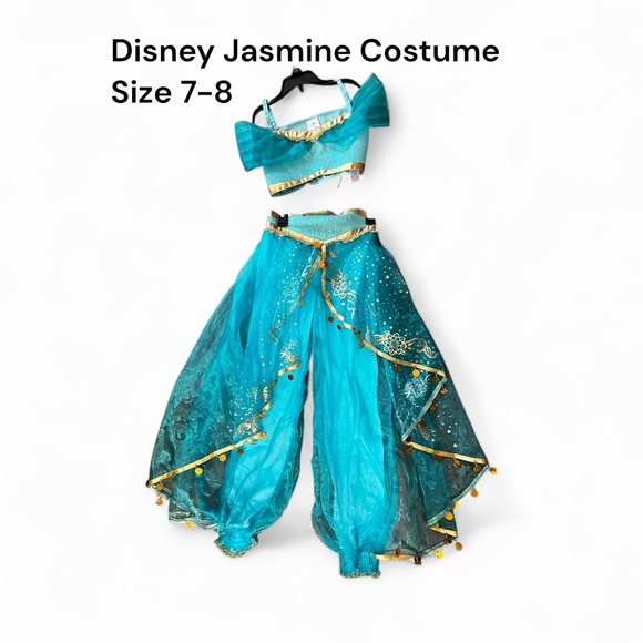 Disney Other - Disney Jasmine Kids Costume - Turquoise and Gold